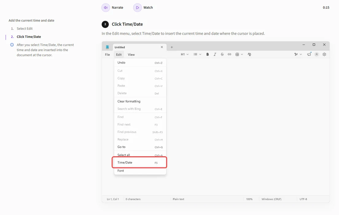 Auto-Focus feature preview in Guide Agent